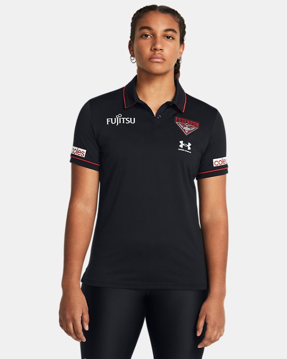 Women's UA EFC AFL Polo in Black image number 0